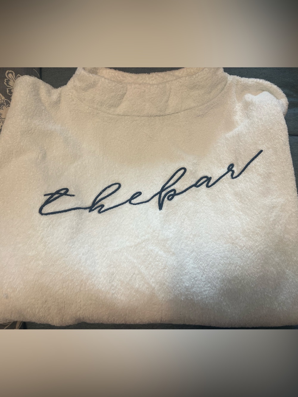 THE BAR TERRY WHITE MOCKNECK XXL